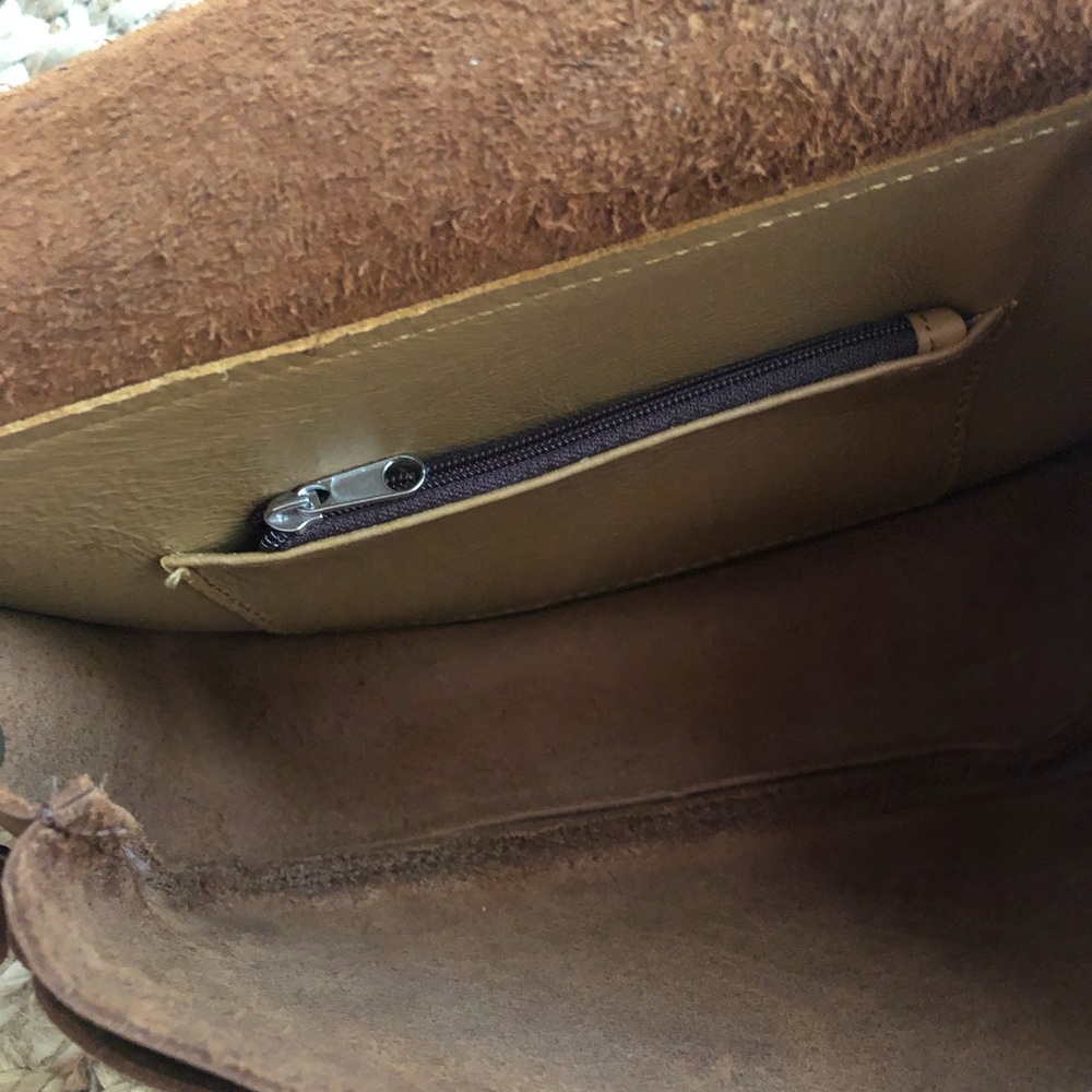 Anthropologie Brown Leather Crossbody Bag - Picture 11 of 12